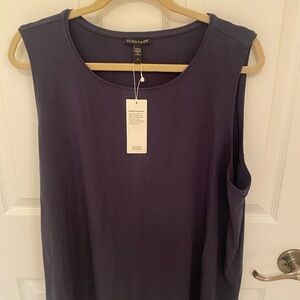 Eileen Fisher Women's jersey Tank Top in Ocean. NWT size 1X